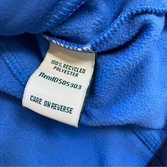L.L. Bean Women’s Blue Fleece Zip Uo Jacket XS - Picture 10 of 10